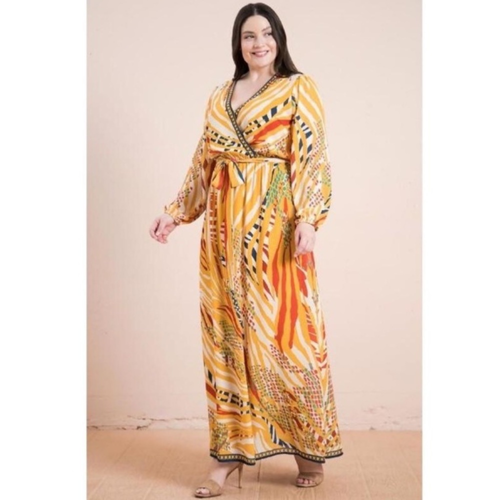 Jealous Tomato long sleeve maxi dress